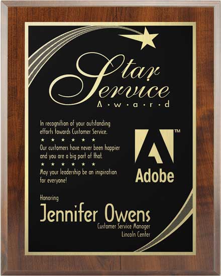 The Executive Series Wall Plaque in Woodgrain | Engraved Plaques