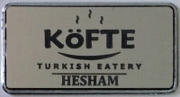 Silver Framed Plastic NameTag