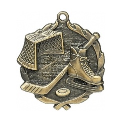 2½" Hockey Sculptured Medal